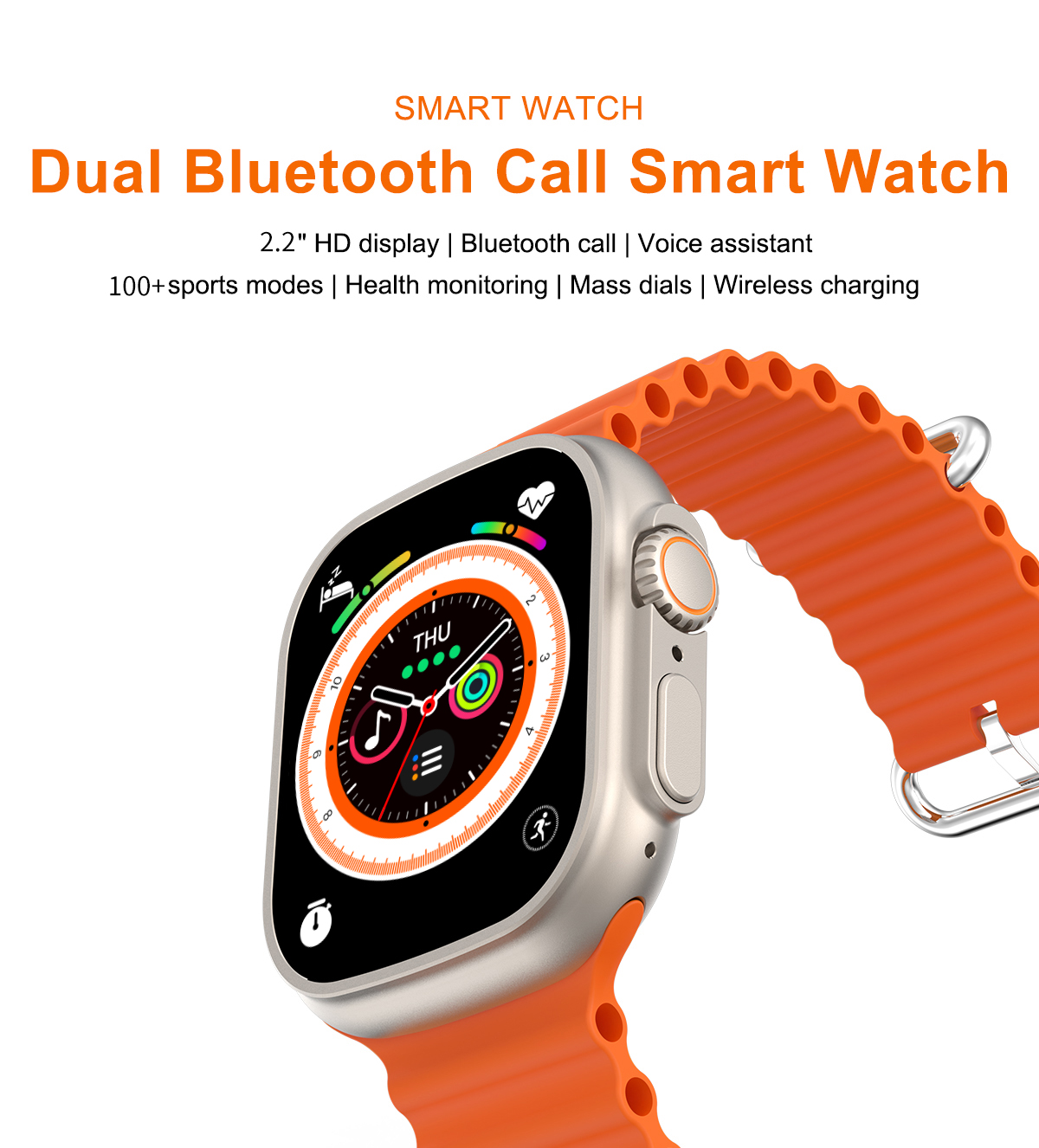 Wireless Waterproof Smart Watch New Bluetooth Phone S35 HD Outdoor Sports Watch Durable Detection Watch